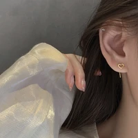 simple hollow out heart stud earrings for women girls couples party jewelry gift pendientes mujer