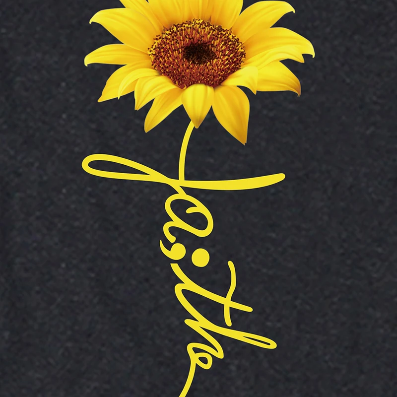 Женская футболка из чистого хлопка с принтом подсолнуха новинка 2020