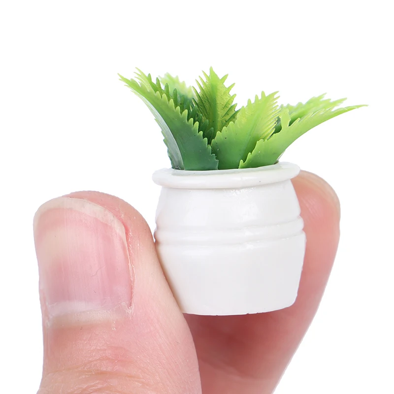 

4 шт., 1:12 миниатюрные растения для кукольного домика