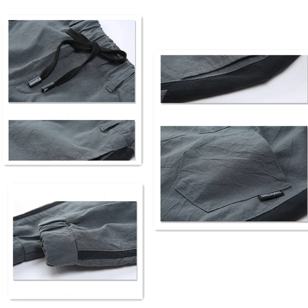 

Boys Pants Casual Trousers 2020 Summer New Fashion Solid Striped Cotton And Linen Mosquito Pants 110-160 High Quality