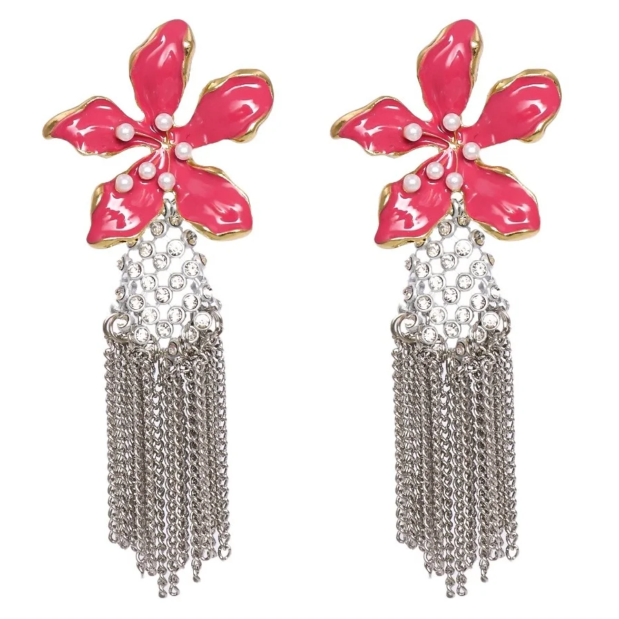 

2021 богемные серьги с кисточками и цветами для женщин, повседневные украшения вечерние