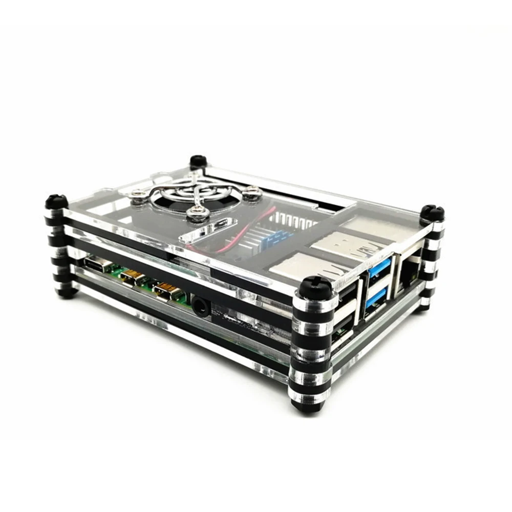 Новый 9-слойный акриловый чехол для Raspberry Pi 4 Model B подходит охлаждающего