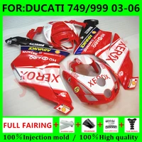 new abs motorcycle injection mold fairing kit fit for ducati 749 999 03 04 05 2003 2004 2005 06 bodywork fairings set red white