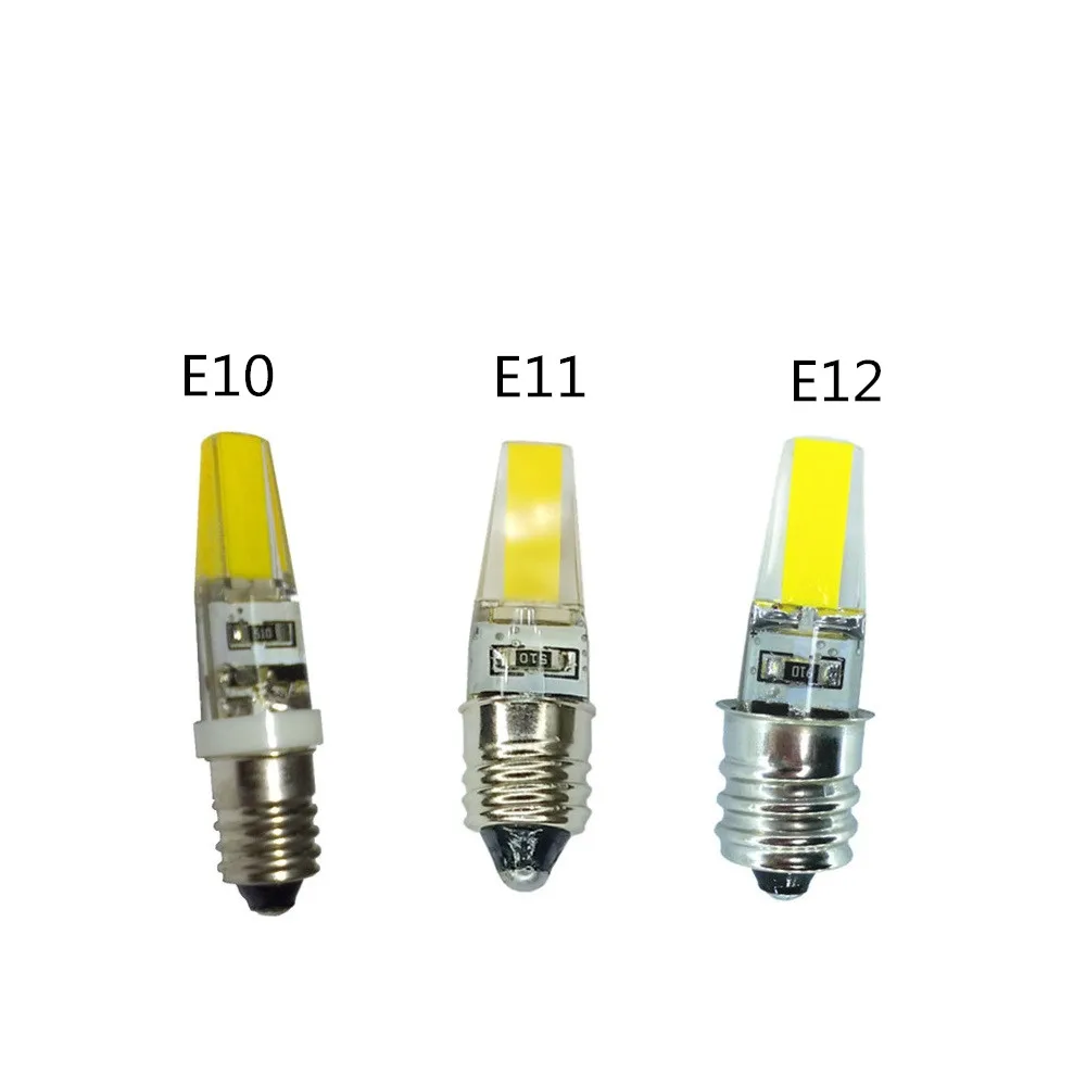 10 шт. E10 12 В 220 COB E11 AC DC E12 AC12V светодиодный DC12V COB1505|Светодиодные лампы и трубки| |