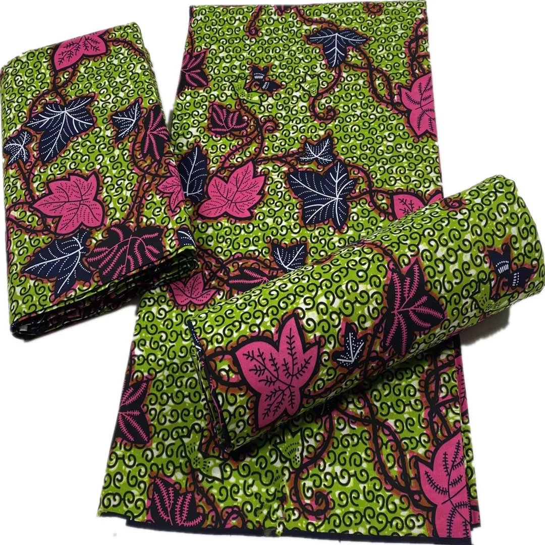 

2021 Latest Veritable Guaranteed 100% Cotton Original African Real wax Batik Fabrics Soft Health Ankara Fashion Pagne Style