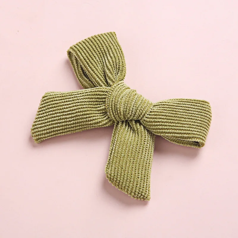 Pinzas para el pelo de pana para ni&ntilde;a, pasadores de lazos para beb&eacute;, horquillas de cord&oacute;n para beb&eacute;, accesorios de princesa de Color caramelo, horquillas para ni&ntilde;a-5