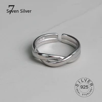real 925 sterling silver finger rings for women cross trendy fine jewelry large adjustable antique rings anillos