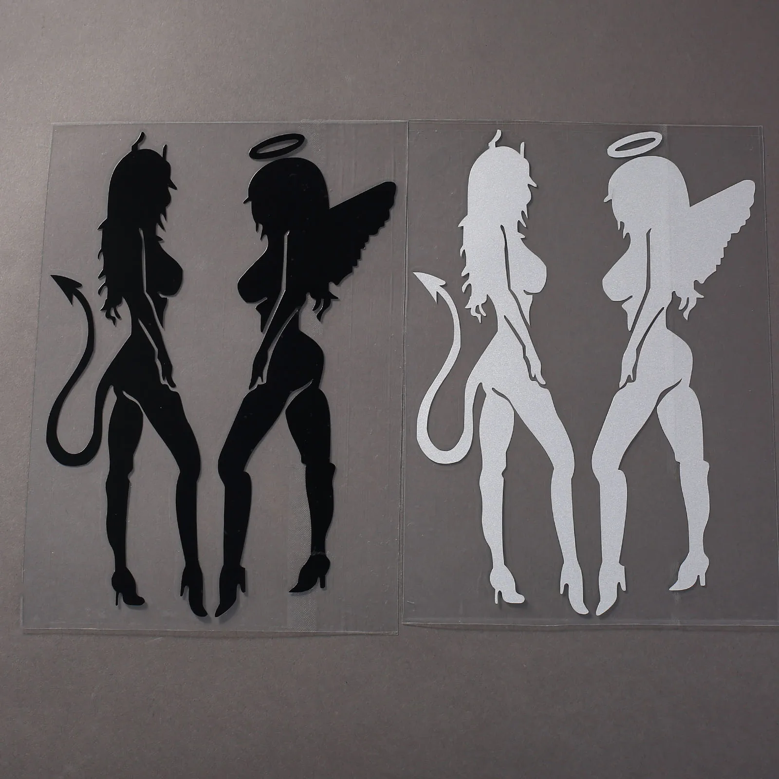 11x16 см Ангел Дьявол сексуальная девушка крутая наклейка на автомобиль голая Леди