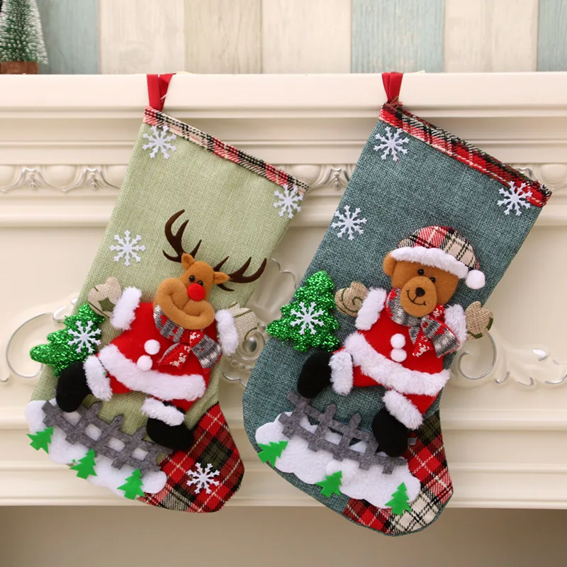 10 шт., новогодние носки с принтом от AliExpress WW