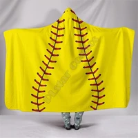plstar cosmos softball hooded blanket 3d full printed wearable blanket adults men women kids boy girl blanket