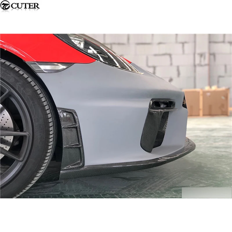 718 GT4 Стиль FRP из углеродного волокна передний бампер автомобиля Тюнинг пакет для