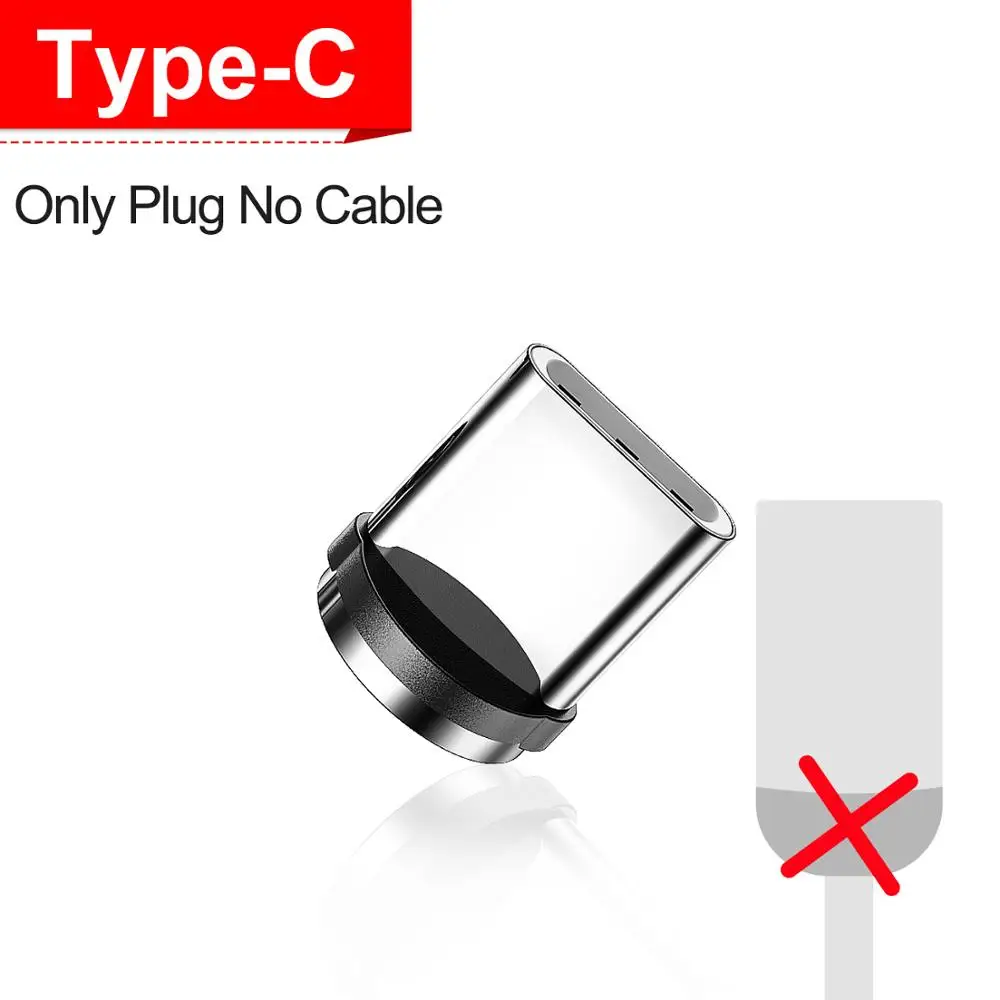 Only Plug For Type C Mагнитный кабель Marjay для быстрой зарядки Micro usb type C кабель для iPhone samsung Xiaomi Мобильный телефон магнитная зарядк - Цвет: Only Plug For Type C