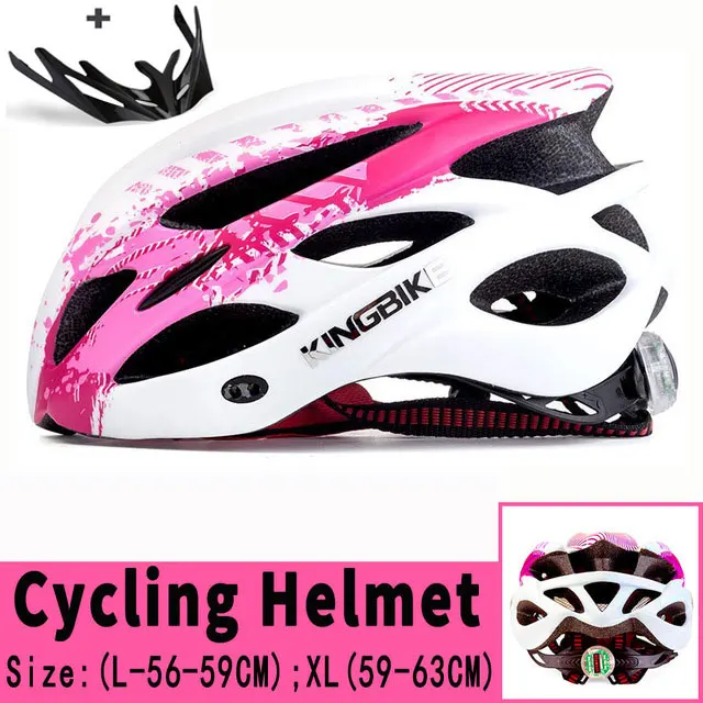 675-pink Новинка, велосипедный шлем для шоссейного велоспорта, MTB, велосипедный шлем, задний светильник для горного велосипеда, цельнолитые велосипедные шлемы для мужчин и женщин - Цвет: 675-pink