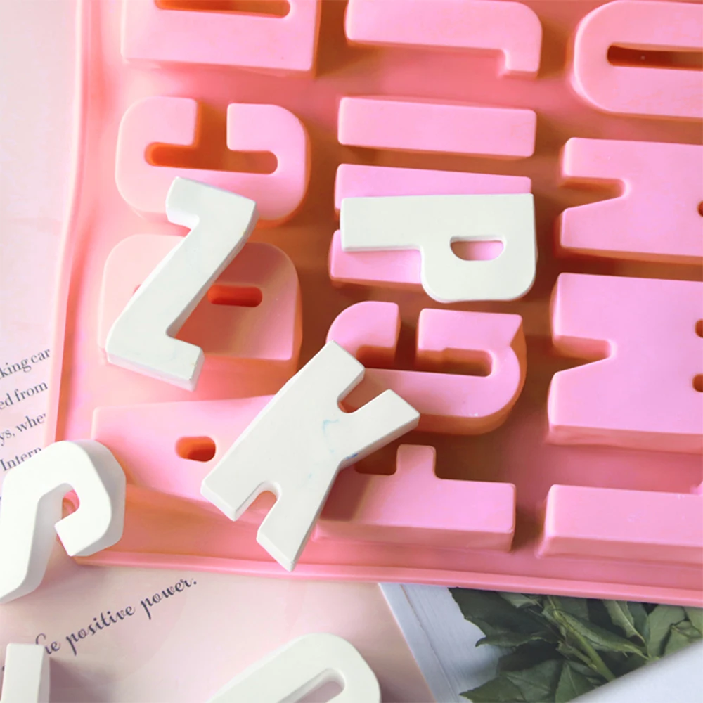 3D английские буквы кремния Алфавит бетонные формы прочный бетонный орнамент