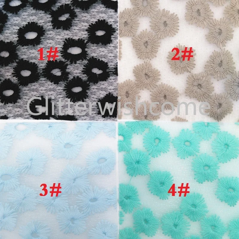 Glitterwishcome 21X29 см A4 Размер Вышивка Цветы на чистой ткани листы для бантов, GM617A