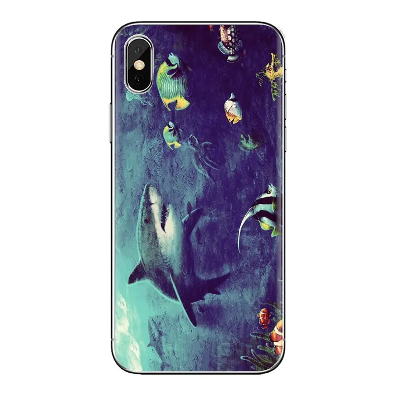 Верхняя часть чехла для HTC One U11 U12 X9 M7 M8 A9 M9 M10 E9 Plus Desire 630 530 626 628 816 820 830 с изображением 10 самых опасных животных: акула.