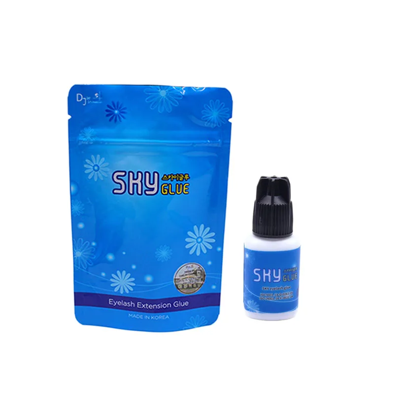 5 Bottles SKY Glue for Eyelash Extension Korea Original Sky Plus 5ml Black Cap Beauty Shop Makeups Tools Lasting Low Stimulation | Красота и