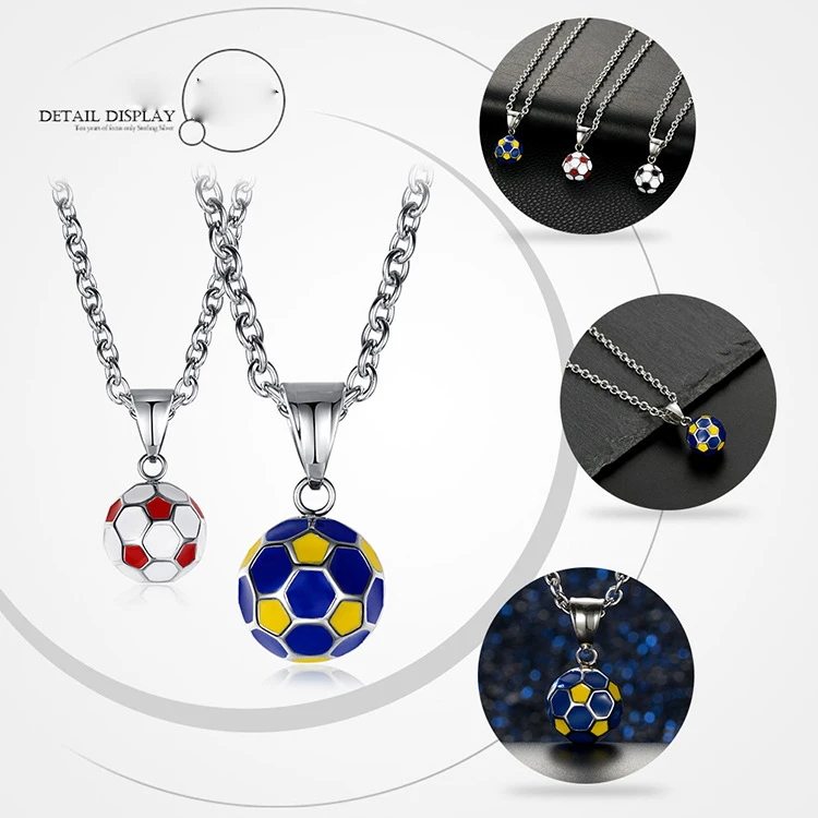 2019 модное футбольное ожерелье с футбольной подвеской спортивный веер