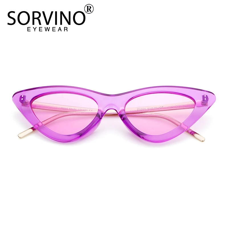 SORVINO классические полупрозрачные фиолетовые солнцезащитные очки кошачий глаз