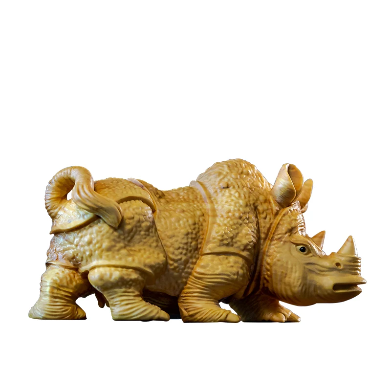 12 см маленькие фигурки носорога украшение животных скульптура в китайском стиле