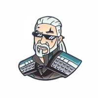 l2514 game collection geralt coll metal enamel pins brooch for clothes badges lapel pins backpack accessories jewelry gifts