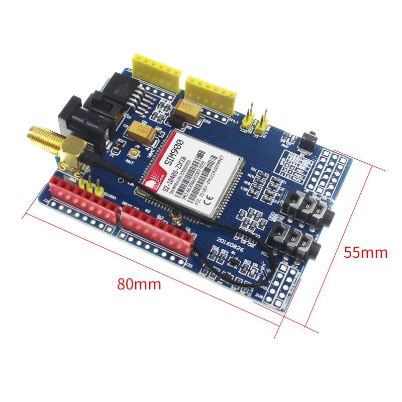 Плата разработки SIM900 GPRS/GSM Shield четырехдиапазонный модуль беспроводные данные