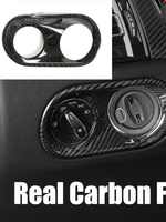 real dry hard carbon fiber headlight switch button cover fit for porsche macan 2014 2020