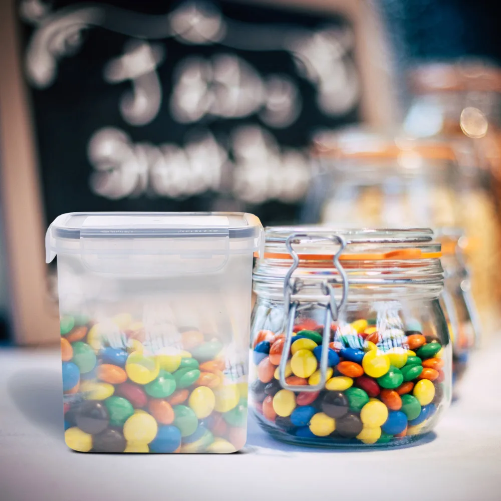 

1Set Sealed Cereal Storage Jar with Lid Simple Kitchen Dried Food Holder