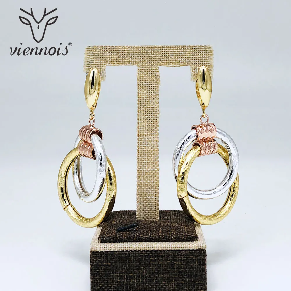 Новинка Viennois серьги для женщин смешивания Цвет круглый дизайн в виде