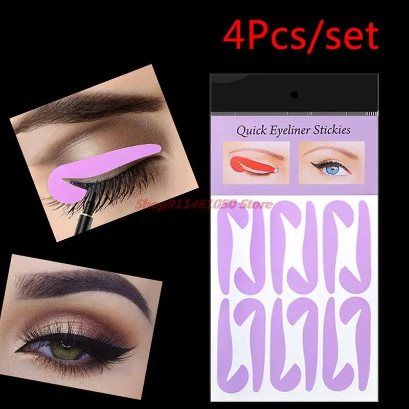 

4Sheets Eye Makeup Stencils Eyeliner Template Shaping Tools Eyebrows Eye Shadow
