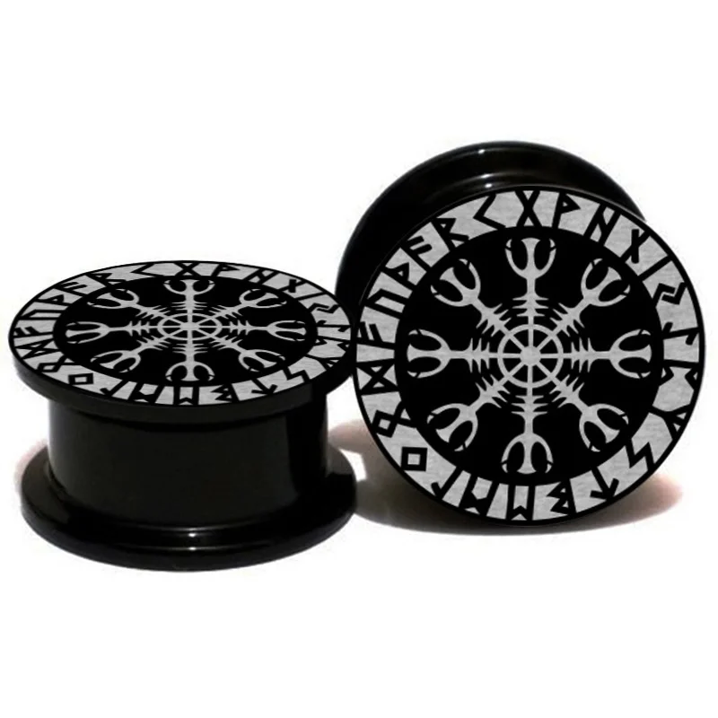 2 шт./лот акриловый викинговый расширитель для ушей Odin штекер и туннель 6 мм 25 винт