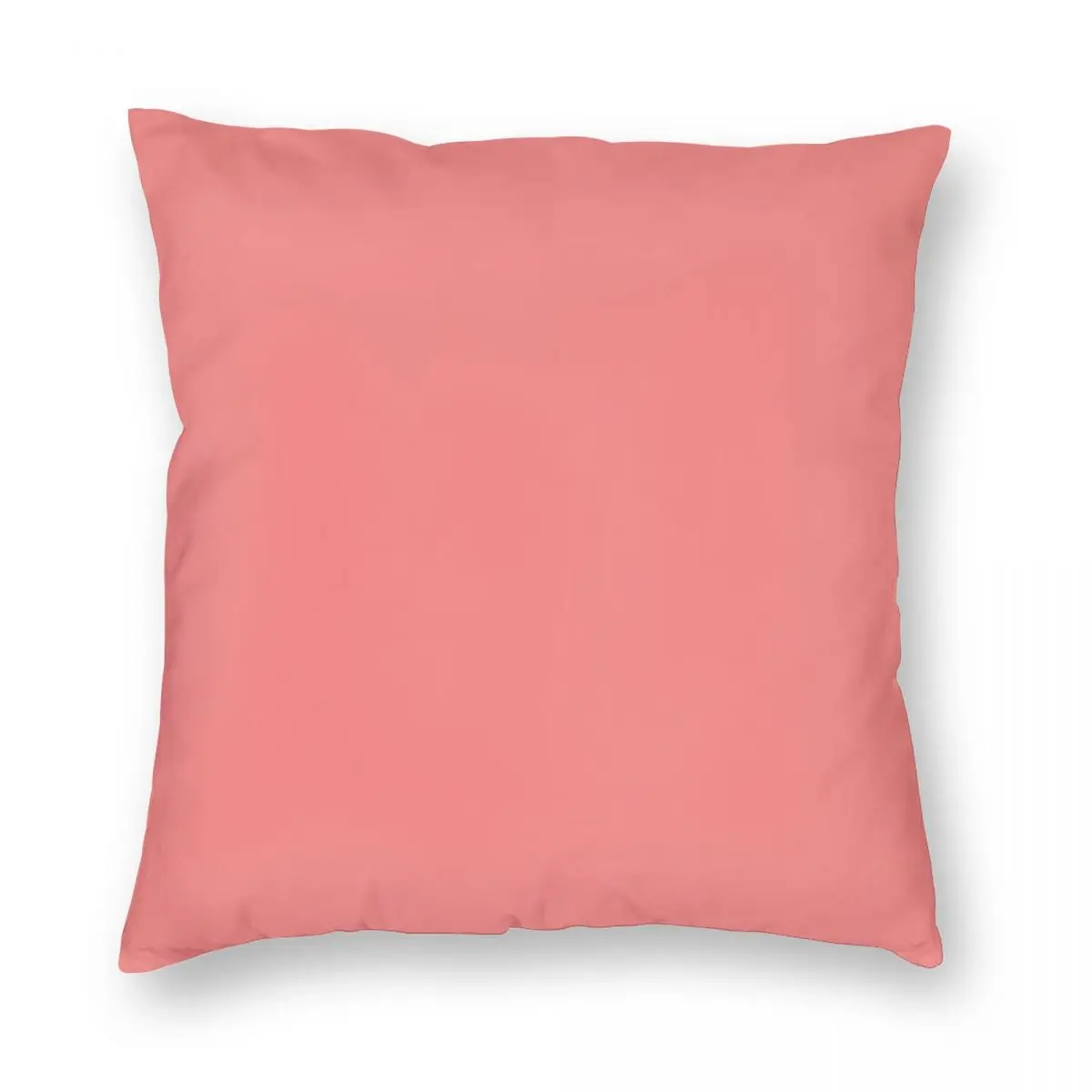 

PLAIN SOLID LIGHT CORAL PINK Square Pillowcase Polyester Linen Velvet Printed Zip Decor Pillow Case Room Cushion Cover 18"