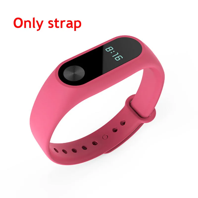 Розовый Смарт-часы для Xiaomi mi Band 2 Браслет ремешок mi band сменный силиконовый ремешок браслет для Xiao mi Band 2 аксессуар - Цвет: Розовый