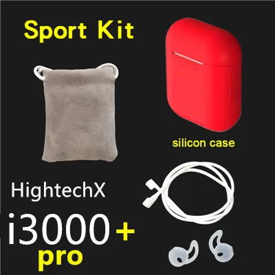 i3000pro kits red I3000 Pro HighTechX Edition TWS в ушной датчик Беспроводное зарядное устройство наушники для Iphone Android - Цвет: i3000pro kits red
