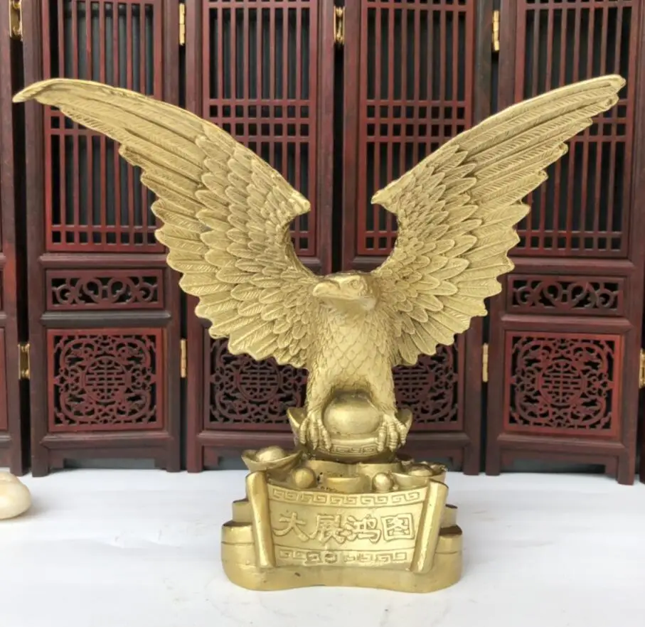 

China brass eagle crafts statue