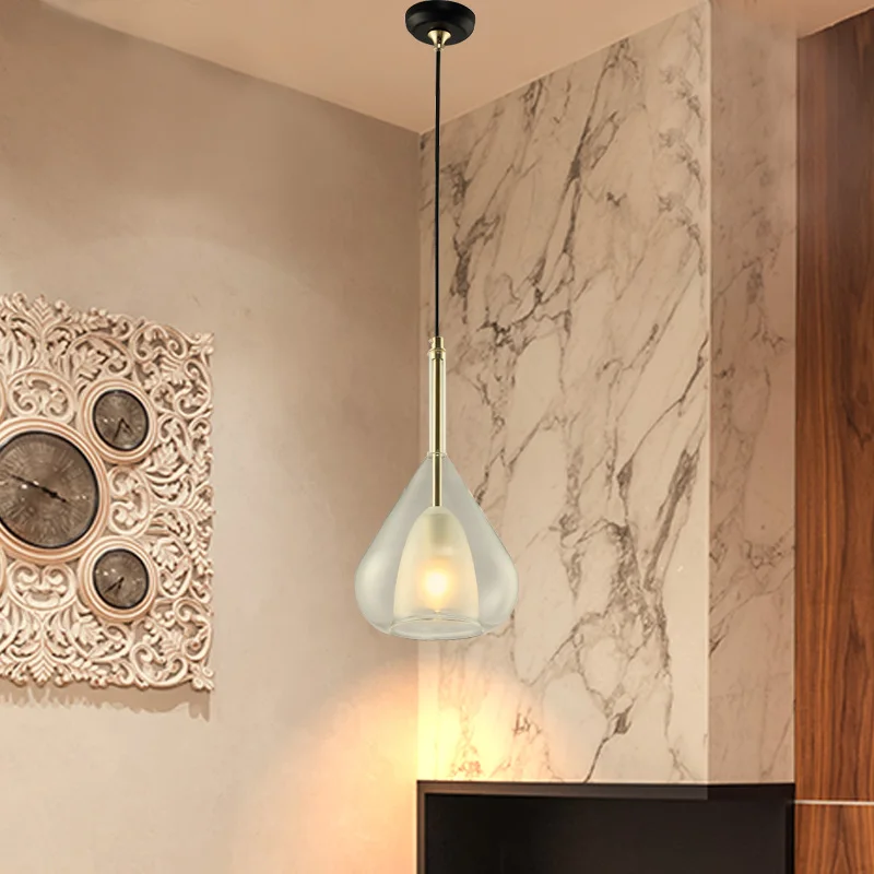 Стеклянные подвесные лампы в скандинавском стиле для помещений лампа из