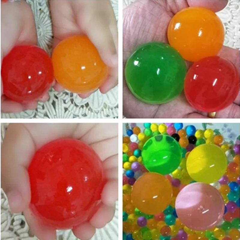 

1000pcs/100 bags Large Hydrogel Pearl Big Crystal Soil Mud Mud Hydrogel Water Beads Mud Grow Ball for Wedding Home Decor