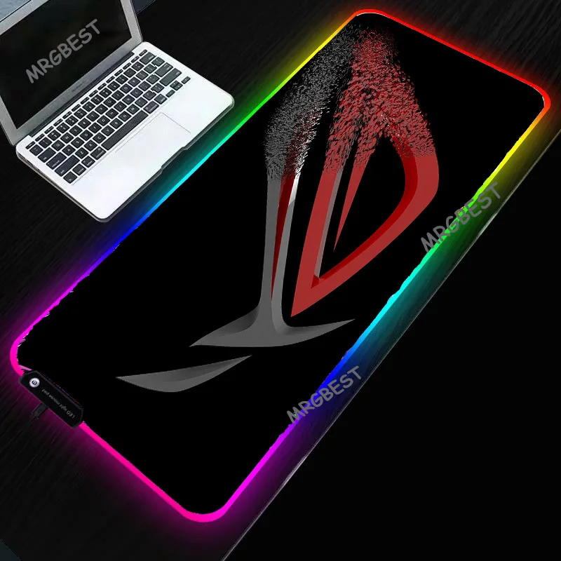 

MRGBEST Republic of Gamers Mouse Pad LED RGB Gaming Accessories Desktop Pads Smooth Durable Professional Colorful Mice Mat
