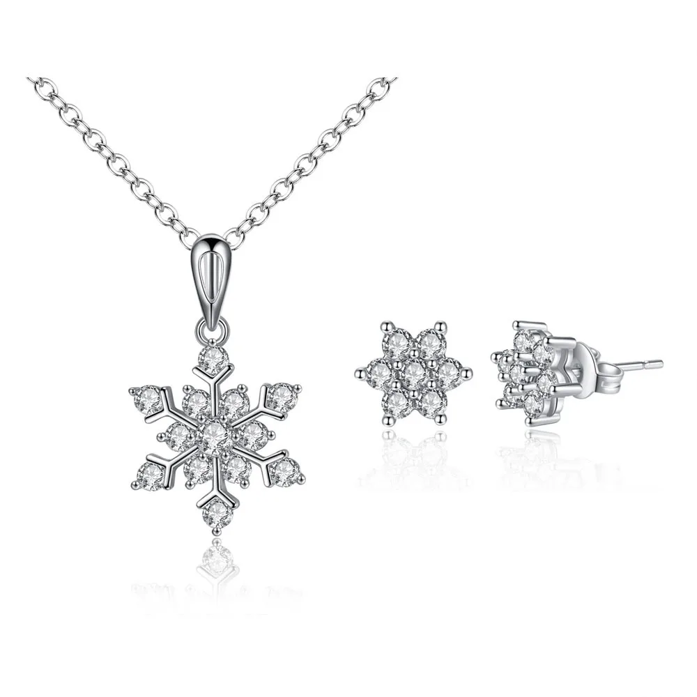 Женский Свадебный комплект из колье и серёг с кристаллами|Ювелирные наборы| |