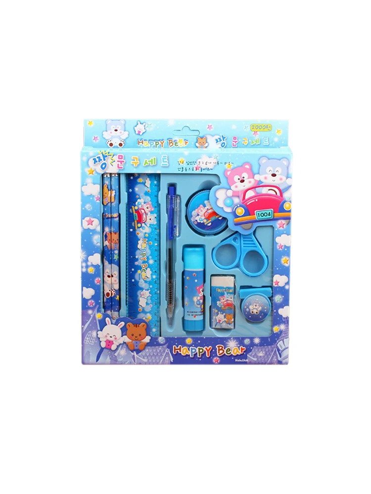 

9pcs/set children kawaii pencil case cute Kids school supplies stationery set cartoon all kinds of pencil case& Bag for boys& gi