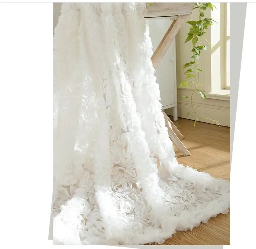 Затемняющие шторы на окна в Корейском стиле принцессы с белыми розами для