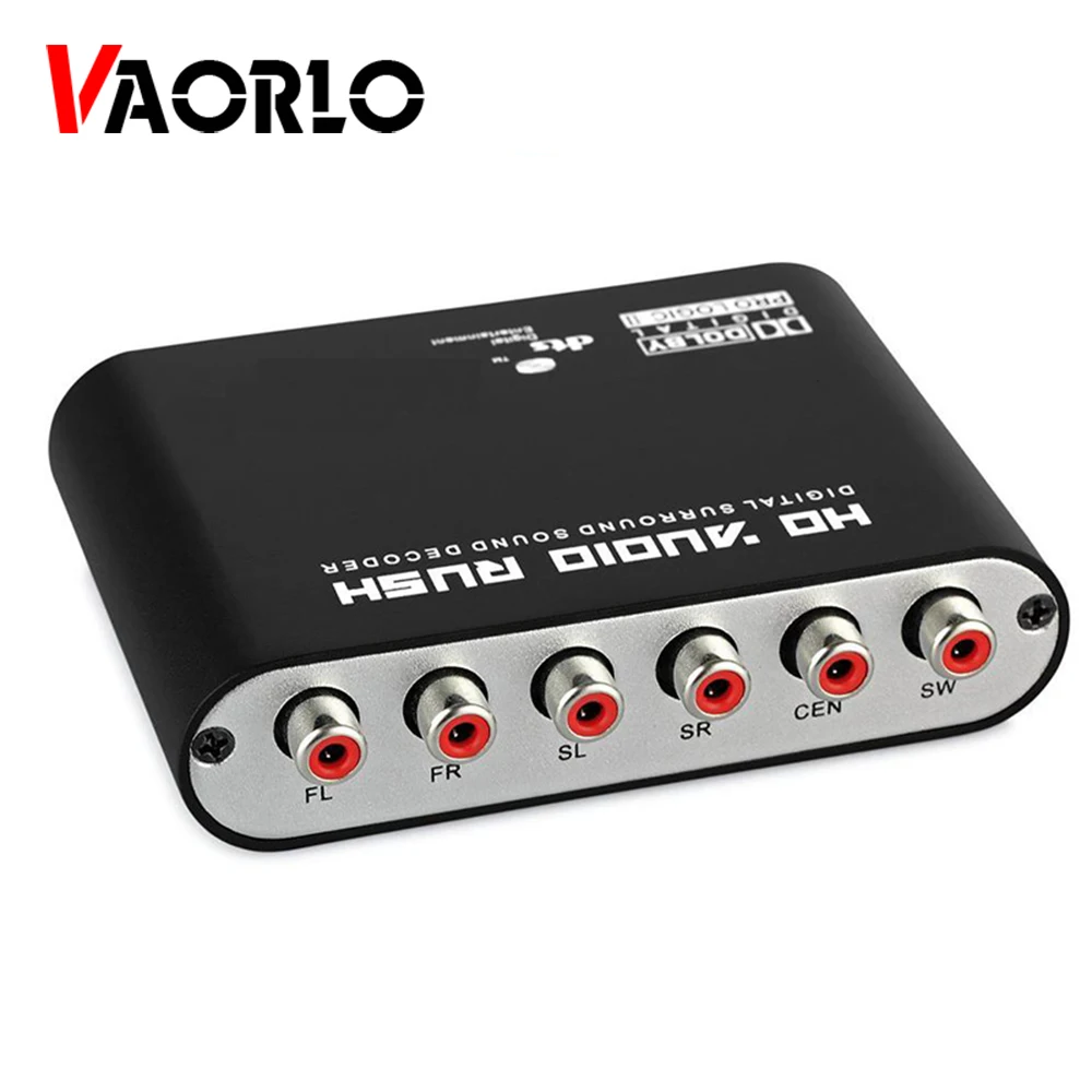 Цифровой аудиодекодер VAORLO 5 1 аудио декодер Dolby Dts/Ac-3 оптический до каналов