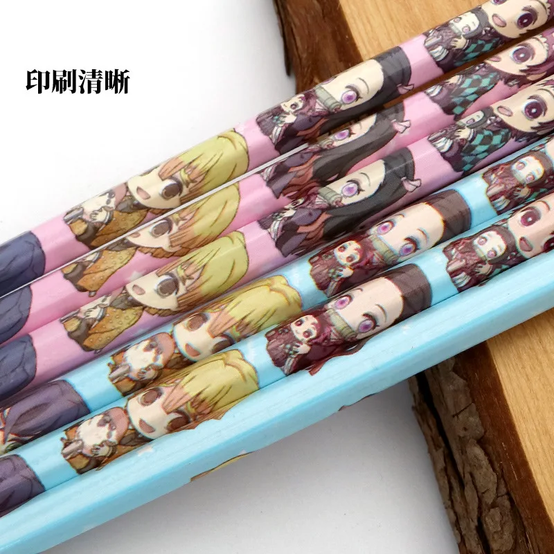 Карандаши 12 шт./компл. аниме убийца демонов Kimetsu No Yaiba HB карандаши Kawaii Мультяшные