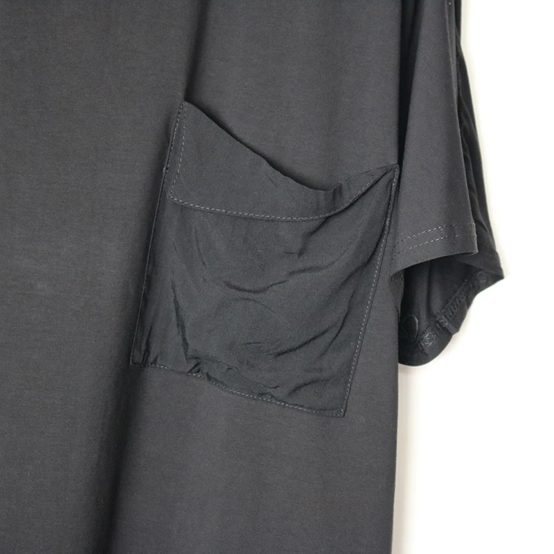 

210323 Solid Color Irregular Tshirt Split Sleeve New Casual Fashion Plus Size Loose T shirt Tops Summer Women Clothes