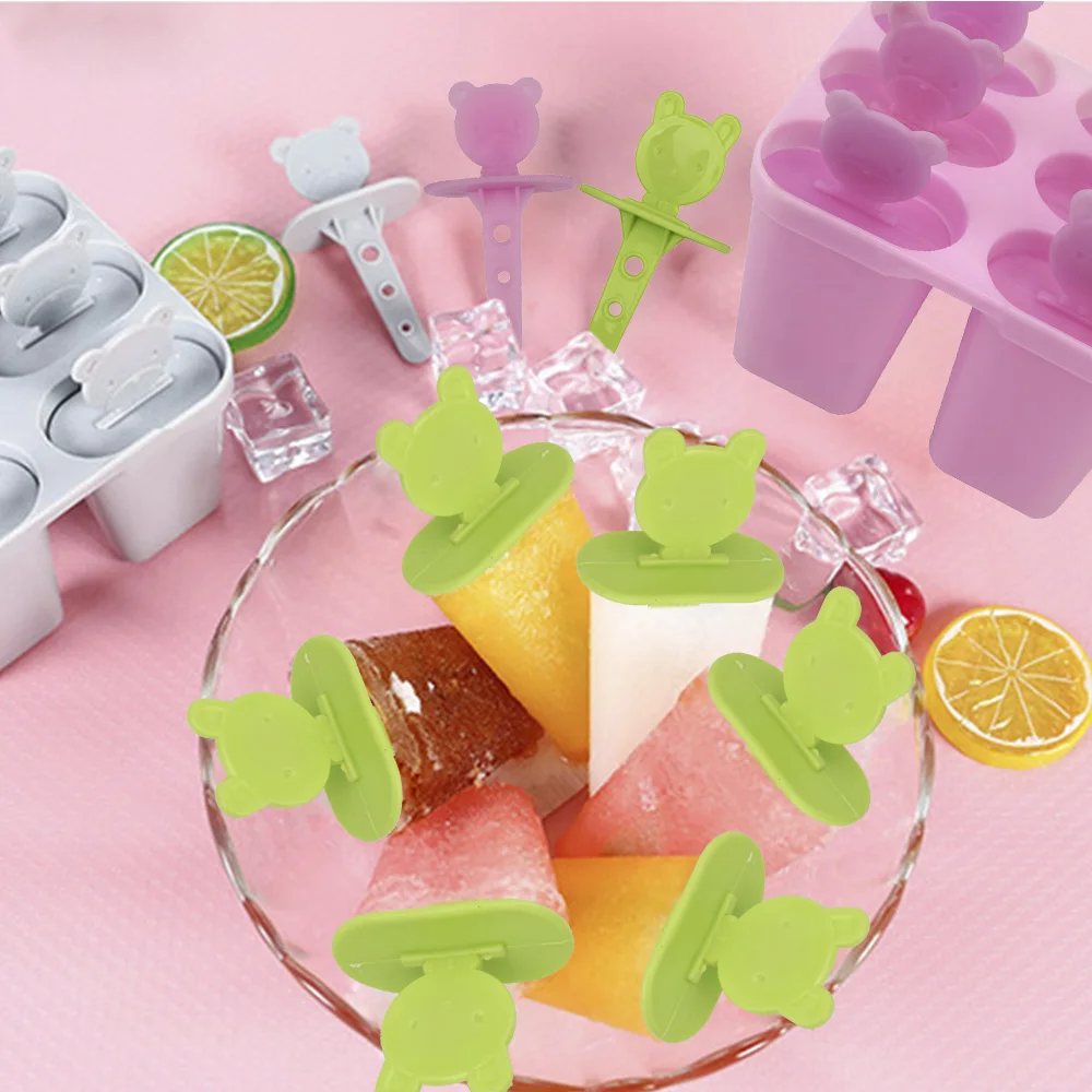 

Форма для замороженного льда, 3 цвета, кухонный инструмент, ручка медведя, форма, поднос, сковорода, инструменты «сделай сам» для мороженого, ...