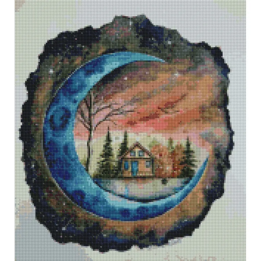 

5D DIY Diamond Painting Full Square Cartoon moon Wishing bottle Diamond Embroidery Sale Mosaic Crafts Kit Kid Room Decoration
