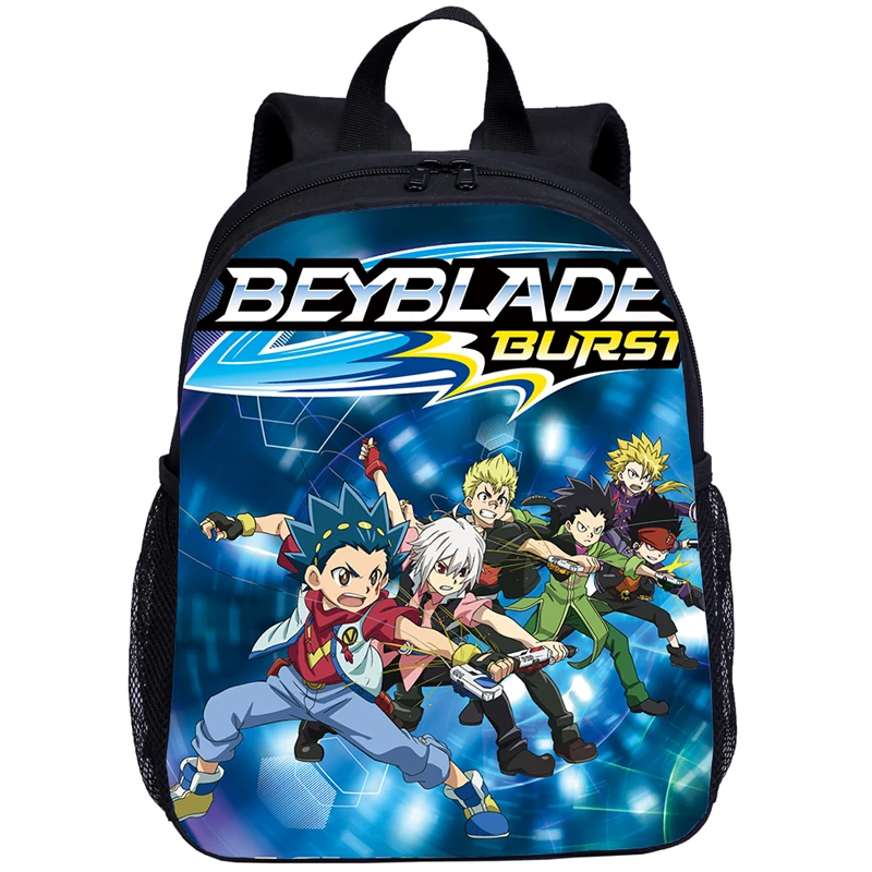Новая мультяшная школьная сумка для мальчиков, сумка на плечо, мода: Beyblade Burst, школьный рюкзак для маленьких детей, дорожная посылка для детей 6-10 лет - Цвет: Синий