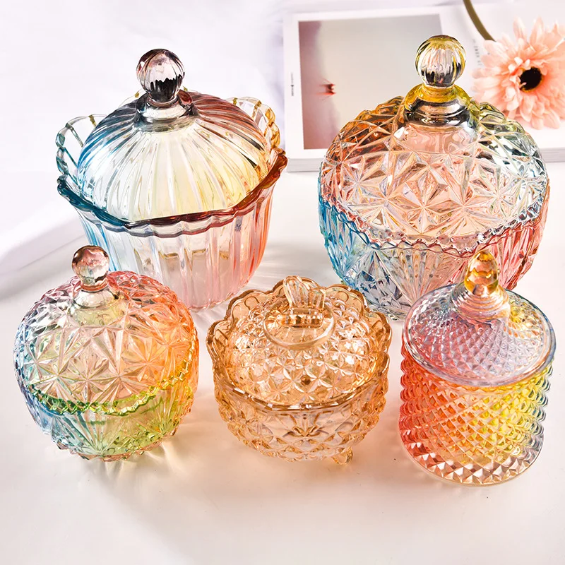 Прозрачный стеклянный контейнер для хранения конфет|Бутылки и банки хранения| |