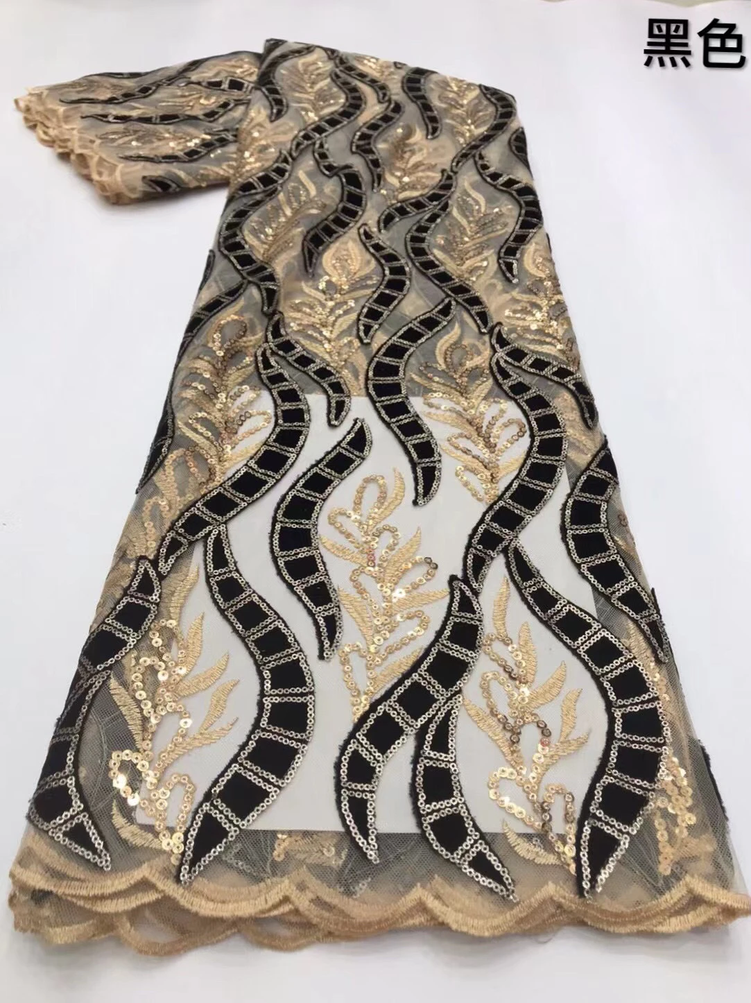 Новое поступление высокое качество тюль сетка кружево с блестками африканская