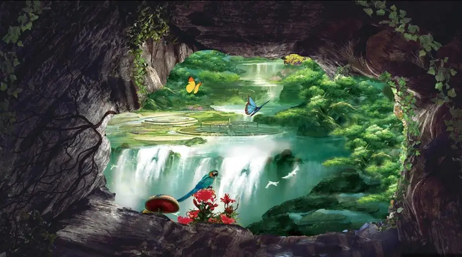 Пользовательские 3D Настенные обои Фэнтези страна чудес Лес для гостиной